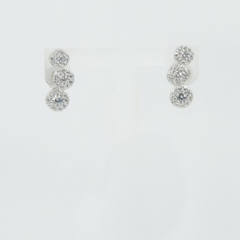 Sterling Silver/CZ (3) Studs